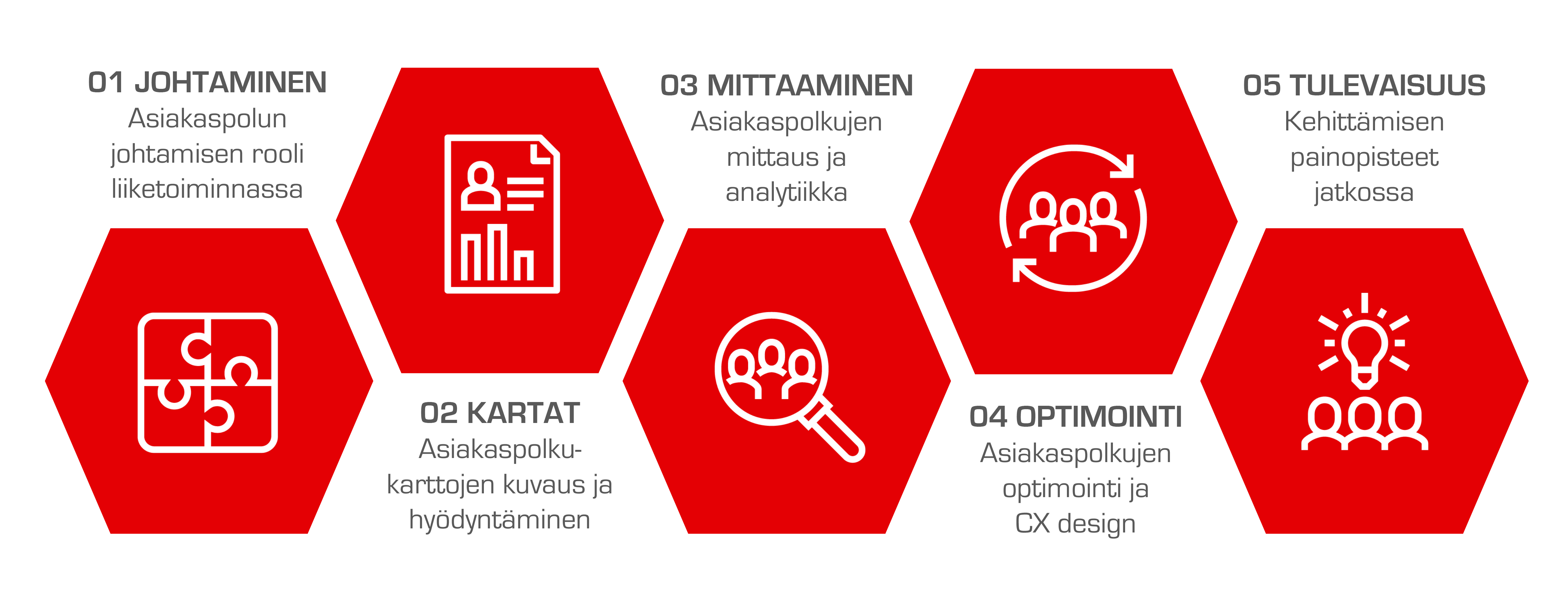 Customer Journey Benchmarking -selvityksen osa-alueet